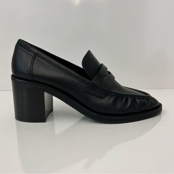 AQUATALIA Josette Loafer Pump in Black Leather Size 10 NEW - Picture 1 of 13